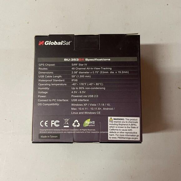 US GlobalSat BU-353S4 USB GPS Receiver NEW IN BOX - Picture 3 of 8
